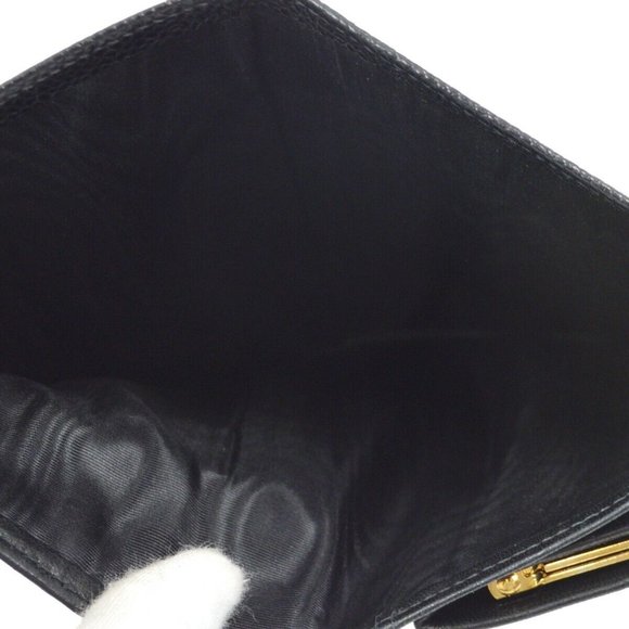 Authenticity Guarantee Chanel Black Caviar Long Wallet Purse - Picture 6 of 9